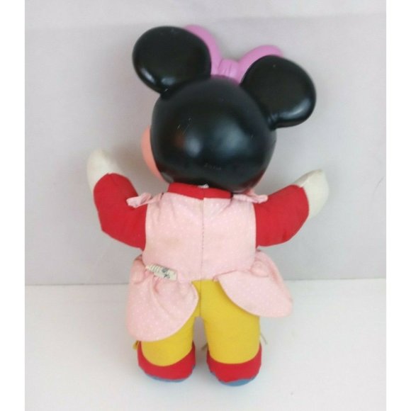 Vintage 1989 Disney Minnie Mouse Learn To Dress 15" Plush With Vinyl Face - Picture 3 of 6